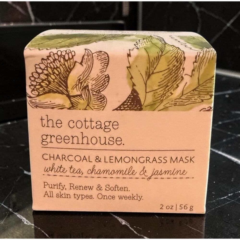 THE COTTAGE GREENHOUSE Charcoal & Lemongrass Mask 2 oz / 56 g NIB